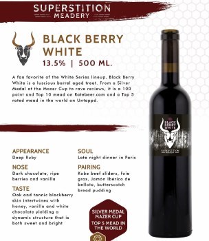 Superstition: Black Berry White 500ml Bottle