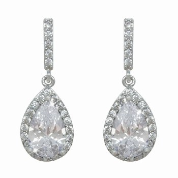 Tipperary Crystal Earrings Drop Silver