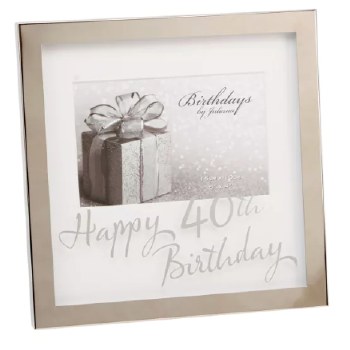 40th Birthday Mirror 4x6 Frame