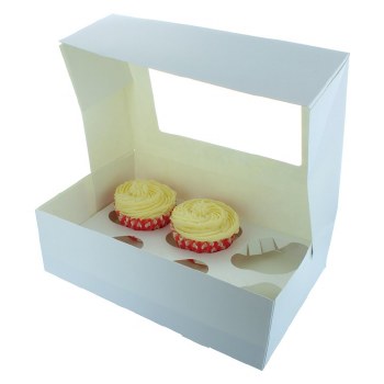 6 Cupcake box White