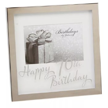 70th Birthday Mirror 4x6 Frame