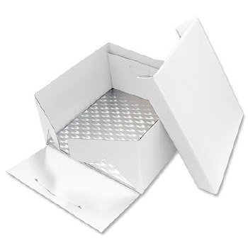 8" Square Cake Card &amp; Box
