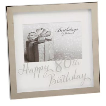 80th Birthday Mirror 4x6 Frame