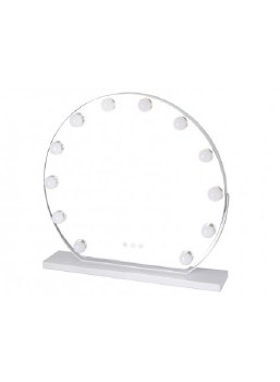 Hollywood Round LED Mirror 12 Bulbs 3 Light Colours