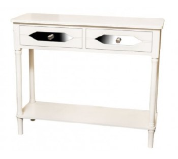Grange Living Console Table White 2 Drawer