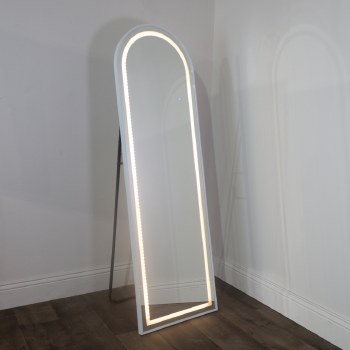 Modena LED Cheval Arch Mirror White 160*50cm