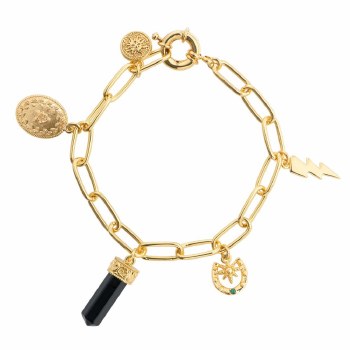 Newbridge Silverware Amy Huberman Bracelet Gold with Charms