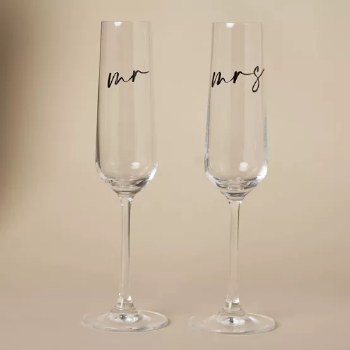 Amore Flute Mr &amp; Mrs Set of 2