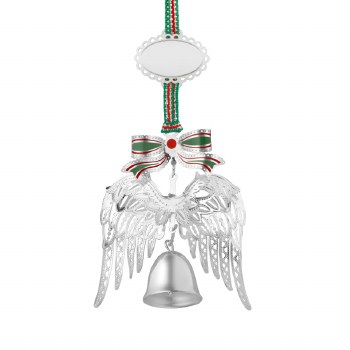 Newbridge Silverware Angel Wings with Bell Christmas Decoration