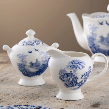 Aynsley Archive Blue Sugar &amp; Cream