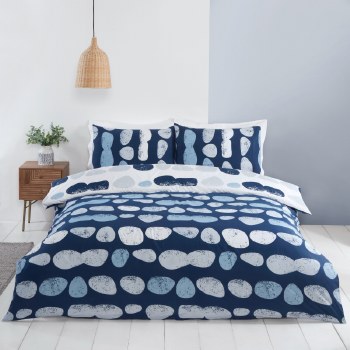 Austin Navy King Size Duvet Set