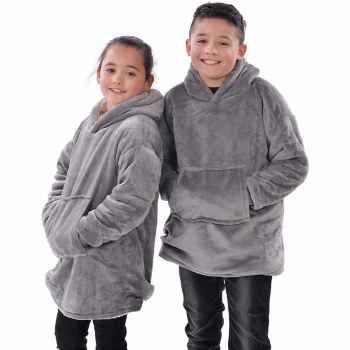 Eskimo Sherpa Kids Hoodie Grey