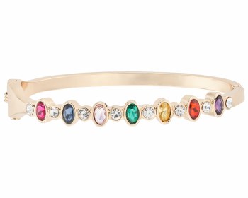 Indulgence Bangle Gold Multi Crystal