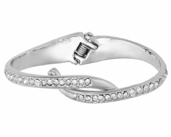 Indulgence Bangle Interlinked Crystal Middle Hinge Bangle
