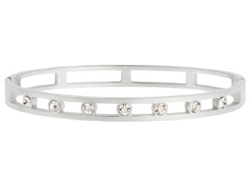 Indulgence Bangle Rhodium Crystal