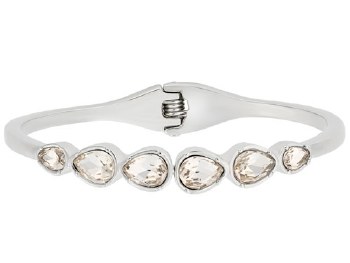 Indulgence Bangle Rhodium Teardrop Crystal