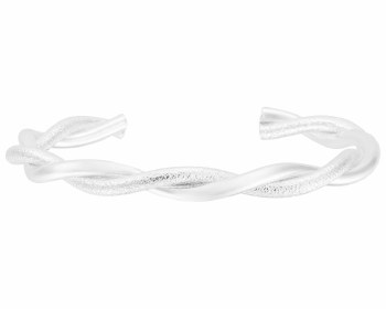 Indulgence Bangle Silver Twist Cuff Bangle