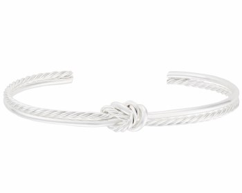 Indulgence Bangle Silver Twist Knot Cuff Bangle