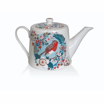 Tipperary Crystal Birdy Robin Tea Pot