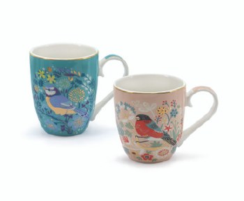 Tipperary Crystal Birdy Set of 2 Mini Mugs - Blue Tit