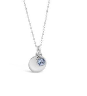 Absolute Jewellery Birthstone Disc Pend March