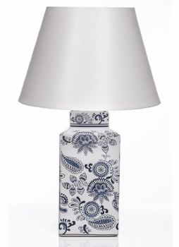 Grange Living Blue &amp; White Table Lamp &amp; Shade