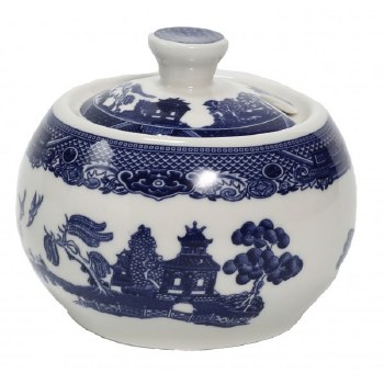 Blue Willow Sugar Bowl &amp; Lid
