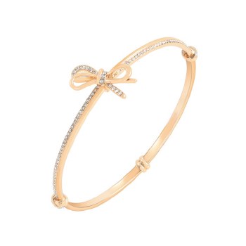 Tipperary Crystal Bow Bangle Gold