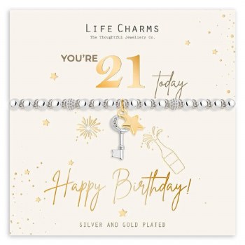 Life Charms Bracelet 21st Birthday
