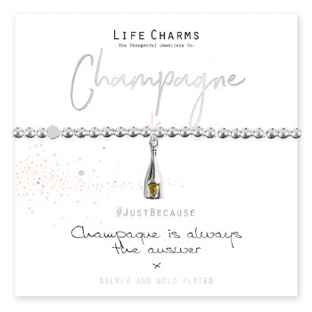 Life Charms Bracelet Champagne is always a