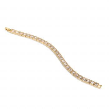 Newbridge Silverware Bracelet Clear Square Stone