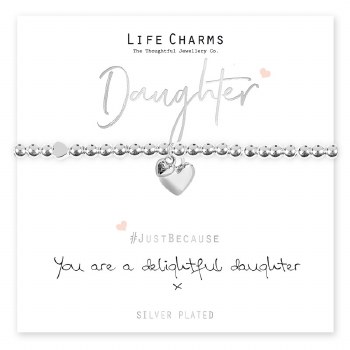 Life Charms Bracelet Delightful Daughter Heart