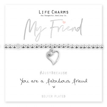 Life Charms Bracelet Fabulous Friend Heart