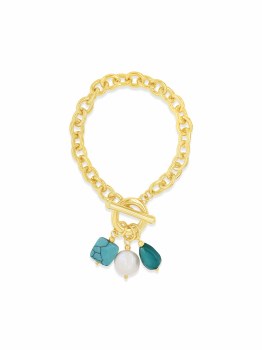Absolute Jewellery Bracelet Gold Turq B2351TQ