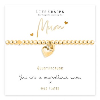 Life Charms Bracelet  Marvellous Mum Gold