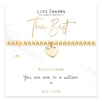 Life Charms Bracelet One In a Million Gold Charm Bracelet