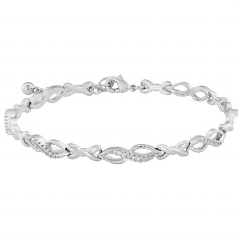 Indulgence Bracelet Rhodium CZ