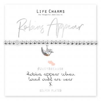 Life Charms Bracelet Robins appear when love ones are near