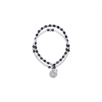 Absolute Jewellery Bracelet Silver/Midnight Blue B2181MB