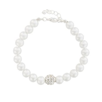Indulgence Bracelet Silver Pearl Crystal
