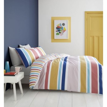 Brighton Stripe Bright King Duvet Set