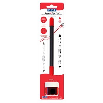 Brush &amp; Fine Pen Red