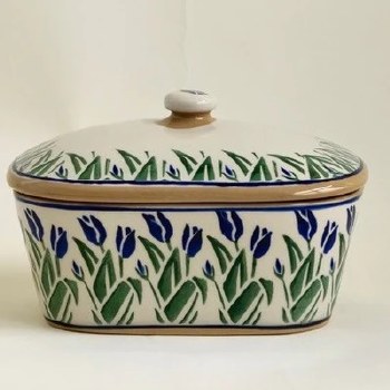 Nicholas Mosse Butter Dish Covered Blue Bloom