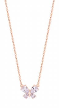 Tipperary Crystal Butterfly Rose Gold Pendant