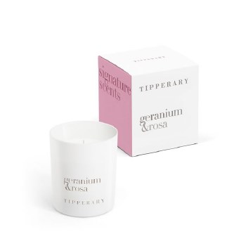 Tipperary Crystal Signature Candle Geranium &amp; Rosa