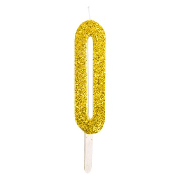 Candle Gold Glitter 0