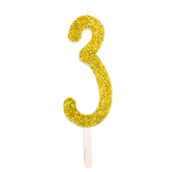 Candle Gold Glitter 3