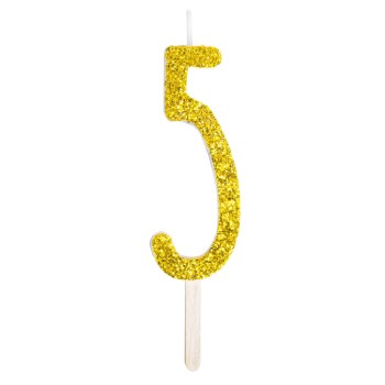 Candle Gold Glitter 5