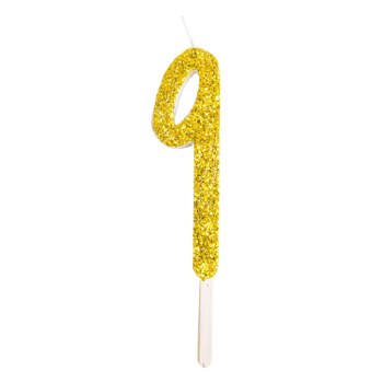 Candle Gold Glitter 9