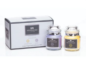 Newgrange Living Candle Jar Pair Lemongras &amp; Lavender